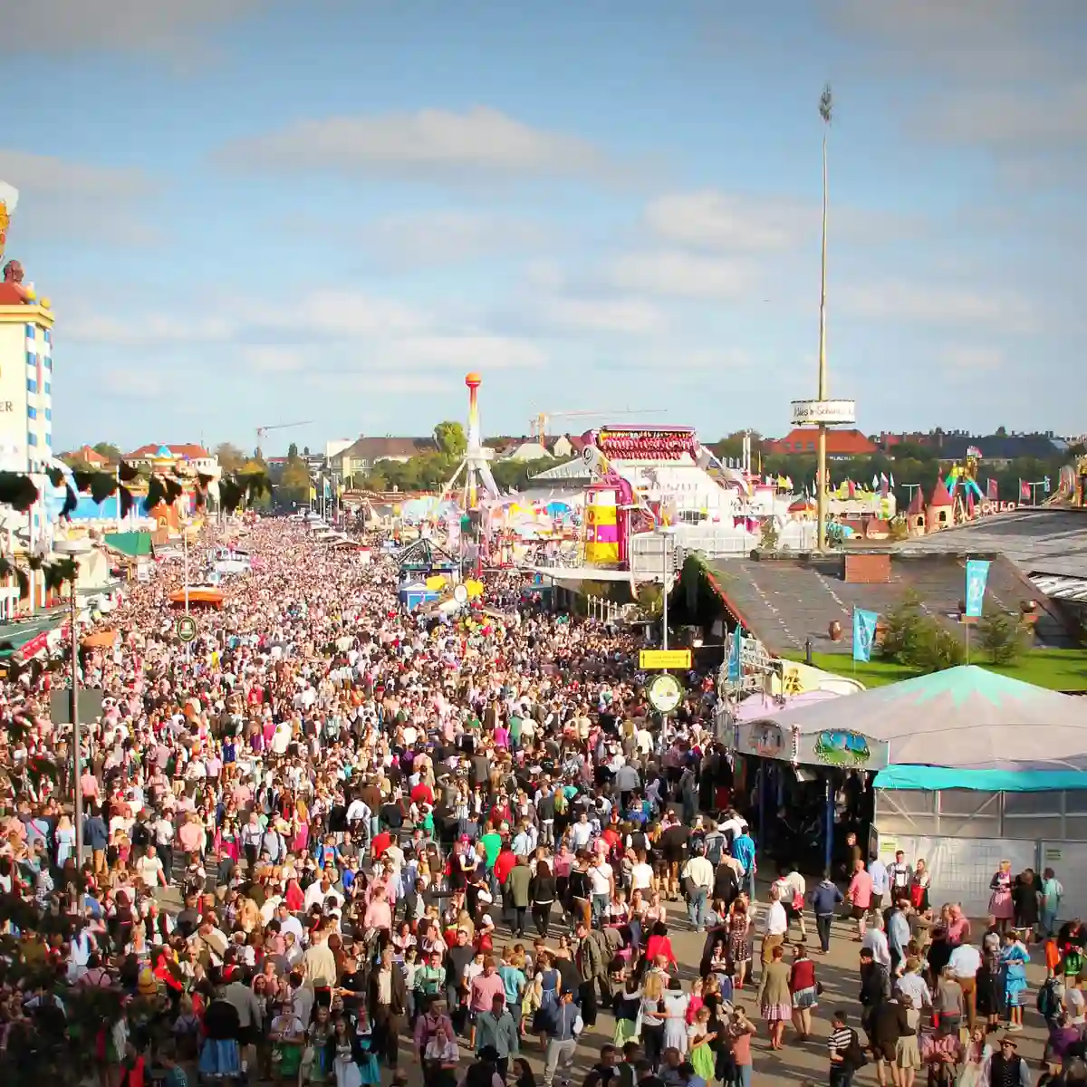 Big crowd of people in a farming festival.